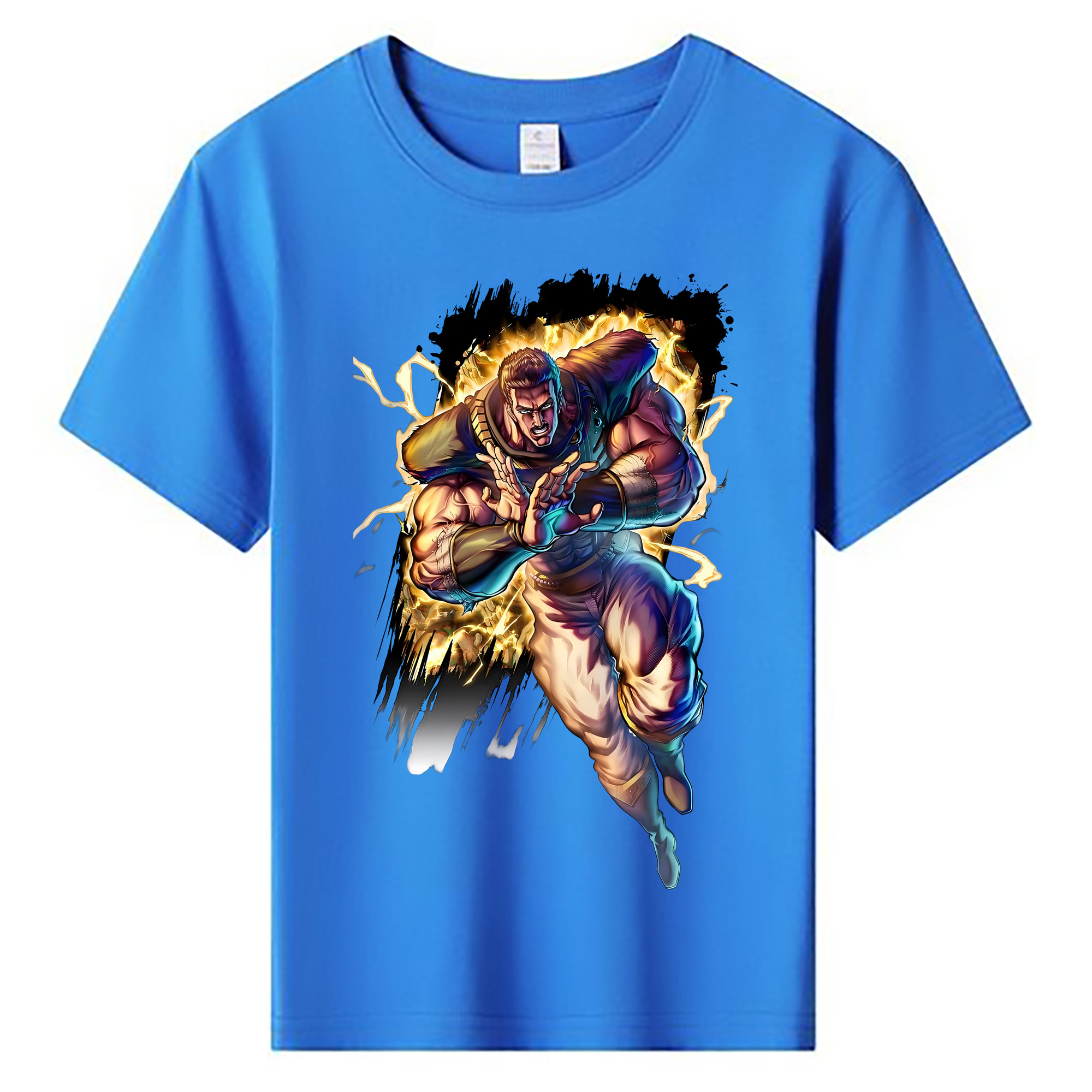 北斗の拳 Fist of the North Star 綿100％キッズTシャツ（フロントプリント）